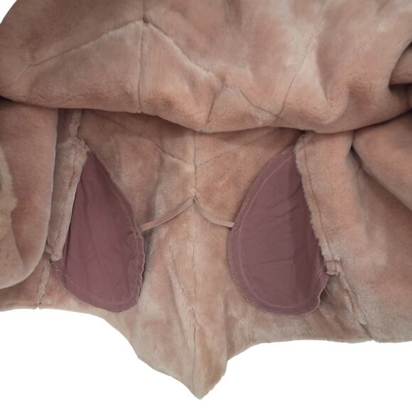 WILSONS LEATHER MAXIMA L-XL PINK GENUINE LEATHER FAUX FUR LINED PONCHO - Picture 10 of 10